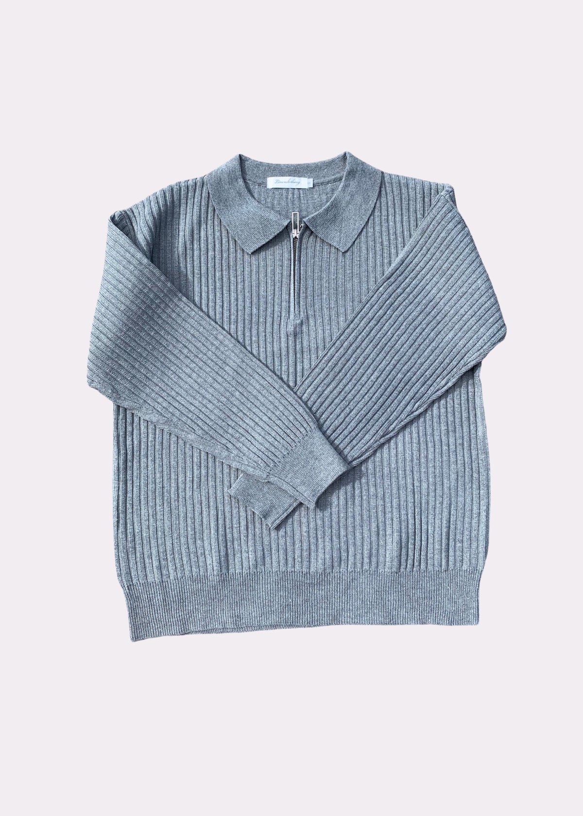 HALF ZIP - GRÅ