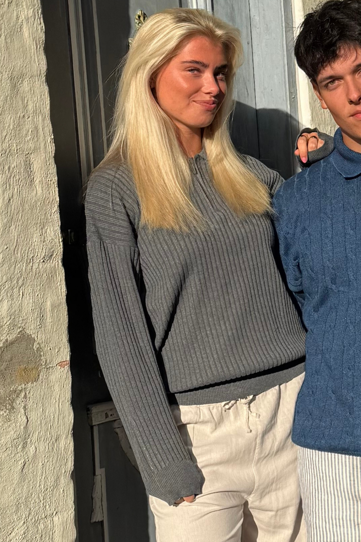 HALF ZIP - GRÅ