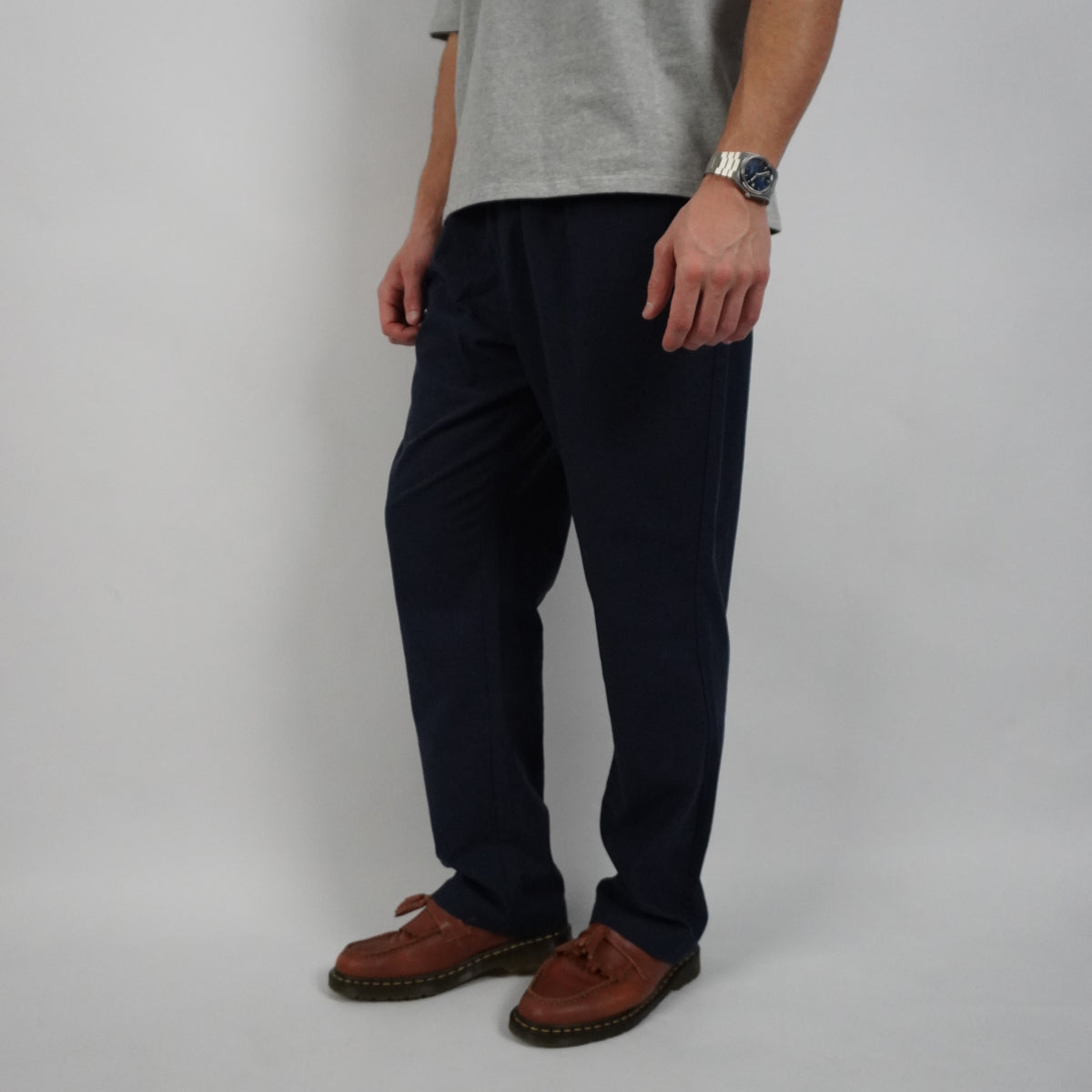 BAGGY HØRBUKSER - NAVY