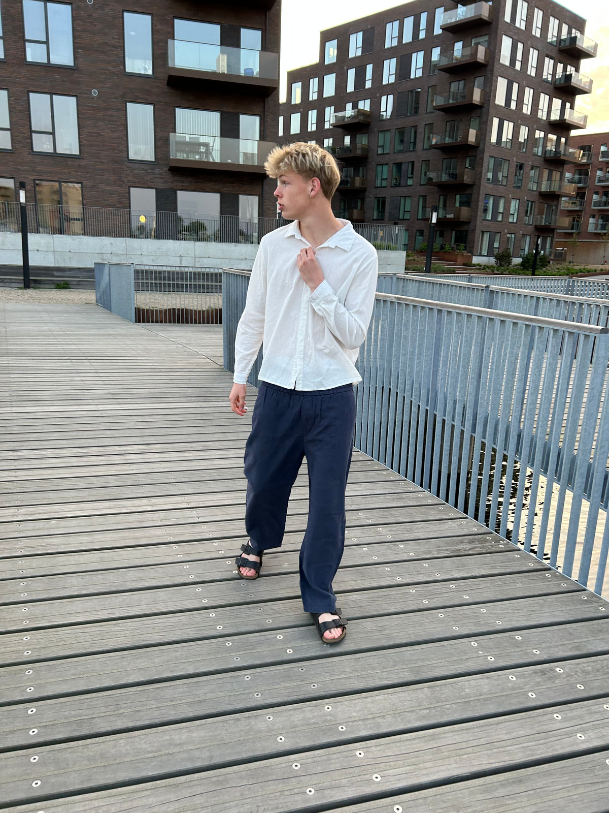 BAGGY HØRBUKSER - NAVY